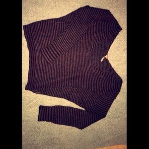 Free People, deep scoop neck sweater